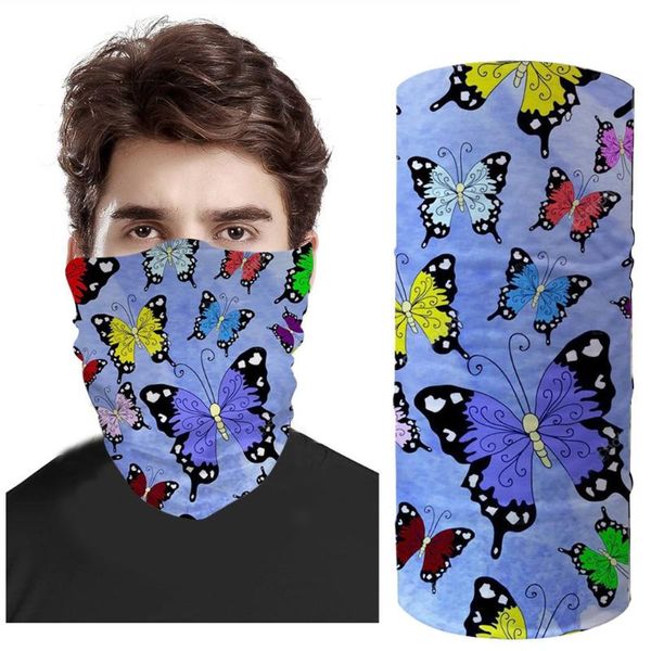 

scarves outdoor butterfly animal scarf facemask neck guard windproof bandana headband wrap for men/women#p30, Blue;gray