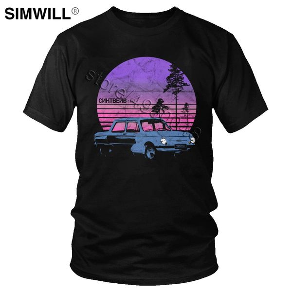 

trendy russian synthwave cccp auto t shirt for men cotton t-shirt streetwear short sleeved retro vintage 80s aesthetic car tee