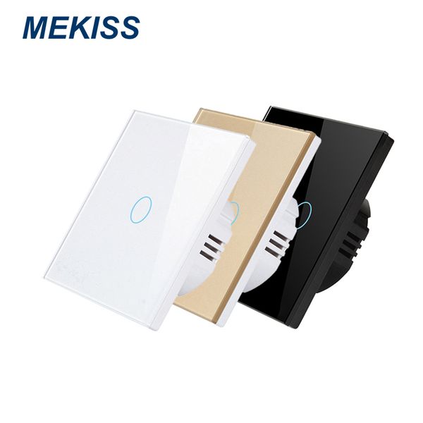 

touch light switch tempered glass panel eu standard 1/2/3gang ac110v 220v home wall sticker installation touch button switch