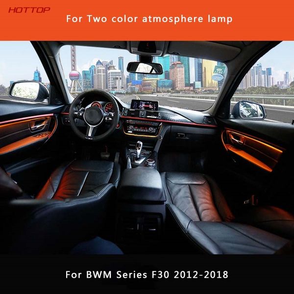 

четыре внутренние двери светодиодные панели декоративные наличники фары с голубой и оранжевый цвета атмосфера огни для 3 серии f30 12-18