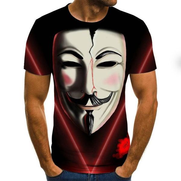 

clown joker face terror 3d print shirts aesthetic harajuku graphic men clothing
