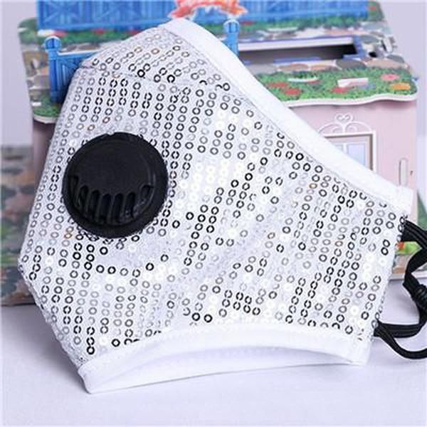 

cotton adjustable fashion reusable designer face masks with ear-hanging type is dustproof sunscreen and breathable bling mask