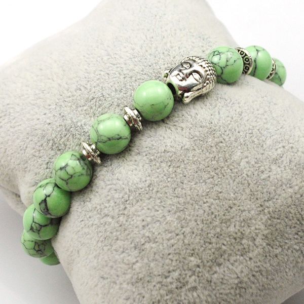 

charm bracelets natural stone bead buddha for men,charming jewelry,pulseras mujer,vintage chain treasure man's gift,6 colors ad016, Golden;silver