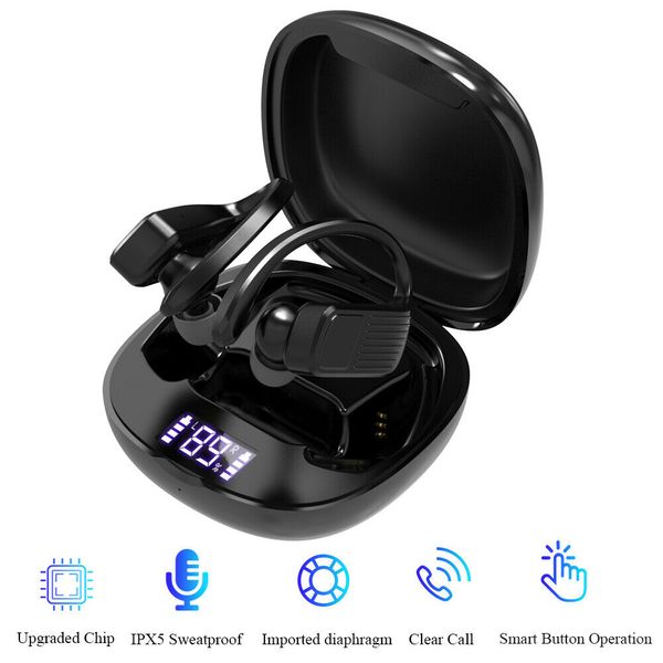 

новый bluetooth 5.0 гарнитура tws беспроводные наушники-наушники стерео наушники ушной крючок спортивные бинауральные висячие наушники гарни