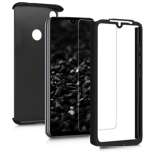 

3 in 1 360Â° full body thin slim hard case cover with tempered glass screen protector for redmi series note 7