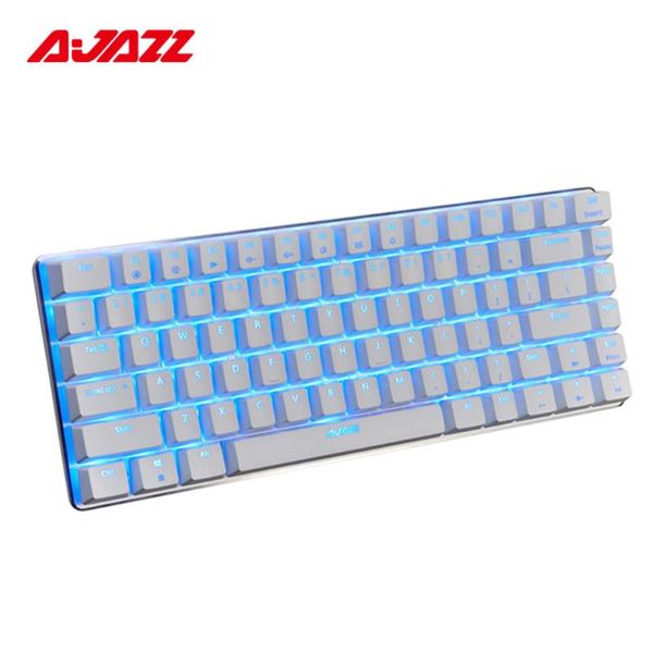

keyboards ajazz rgb mechanical keyboard mini 82 keys layout blue black wired gaming for lappc russian us