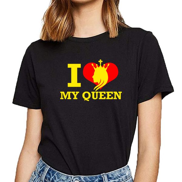 

t shirt women king and queen vogue vintage short female tshirt