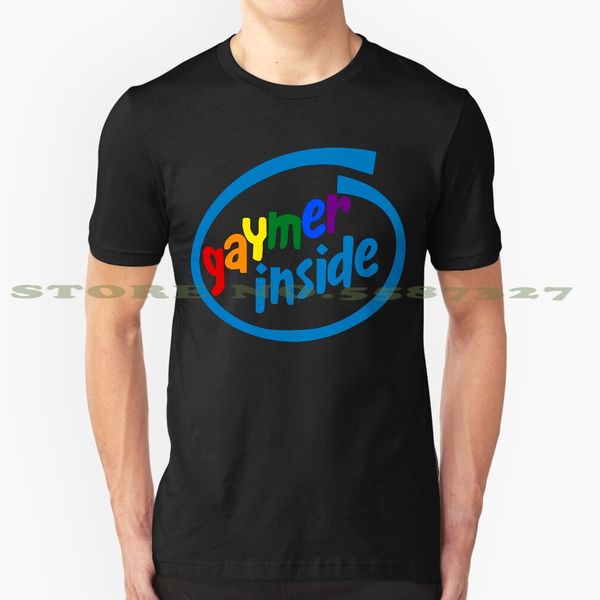 

gaymer inside black white tshirt for men women