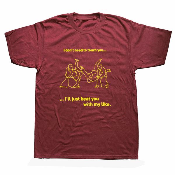 

men's t shirts aikido humor beat you with my tees o neck cotton short sleeved t-shirt plus size