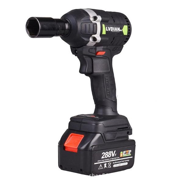 

630n.m 288vf cordless electric impact wrench rechargeable 19800mah lithium battery impact drill brushless led light power tool