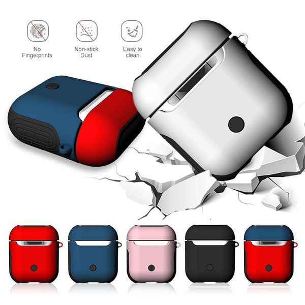 

2 in1 tpu pc earphone case for apple airpods wireless earphone charging cover for airpods 1 2 protective accessories