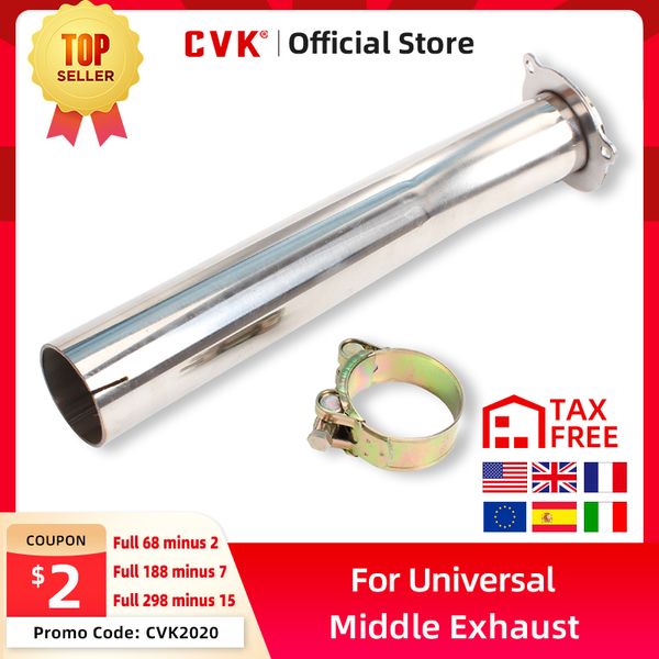 

cvk mid link pipe motorcycle exhaust muffler stainless steel middle link pipe tube slip on exhaust