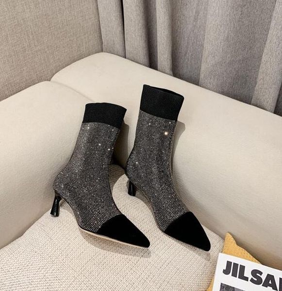 

new arrival jc womens diamond pointed toes london snow ankle autumn winter martin cow leather outdoor boots sz35-40, Black