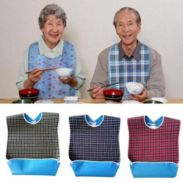 

waterproof bib mealtime cloth protector detachable disability aid aprons cotton oversized waterproof rice bib dining