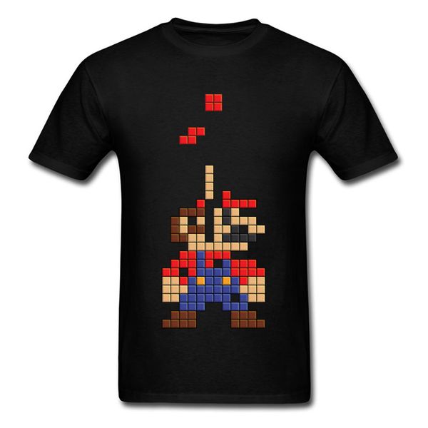 

tetris super mario interesting tshirts game funny boy t-shirts 80's cartoon image black t shirts 2018 clothing