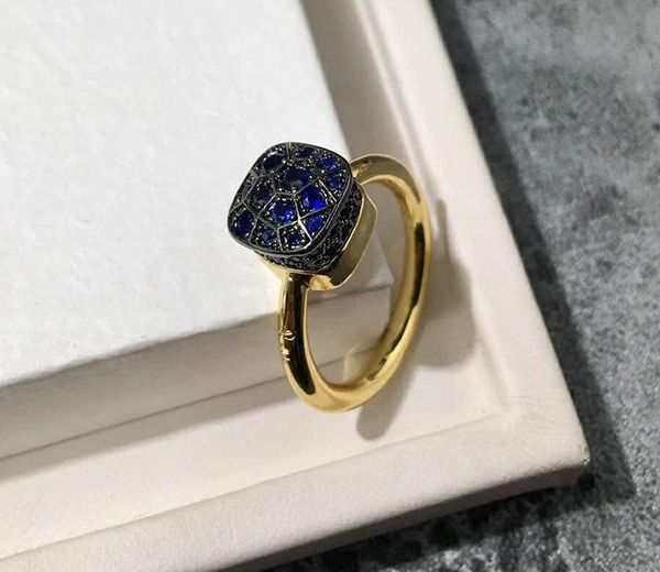 

fashion jewelry spot wholesale stones six-color stones square honeycomb ring copper micro pave gold silver bracelets bangles for66