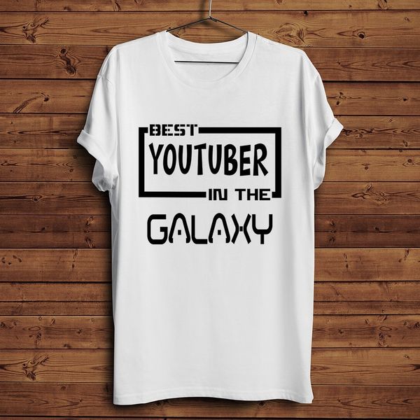 

youtuber in the galaxy funny t-shirt men summer new white casual homme cool novelty gift t shirt