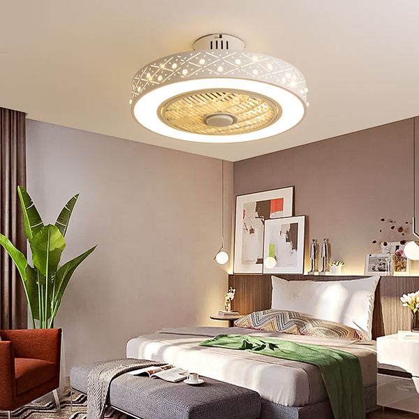 

electric fans modern white ceiling fan with led light home decorative remote control lighting for bedroom lamp ac220 indoor fixtures