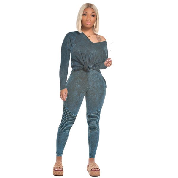 

womens skinny two piece set casual soild color tracksuits stocked designer vneck women slim suits, Gray