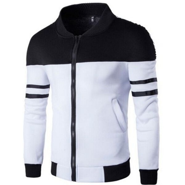 

men's jackets 2021 springjackets men casual coats fashion patchwork stripe slim fit for male man and 820342, Black;brown