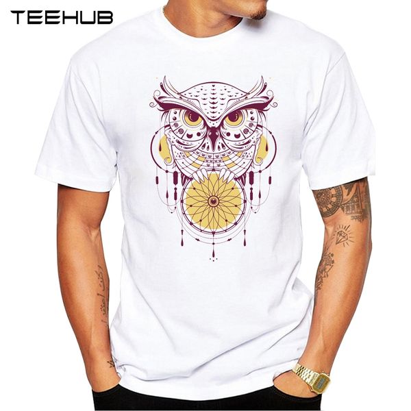 

2019 teehub летняя мода творческий животных printed t-shirt с коротким рукавом популярные owl design tops новизна tee