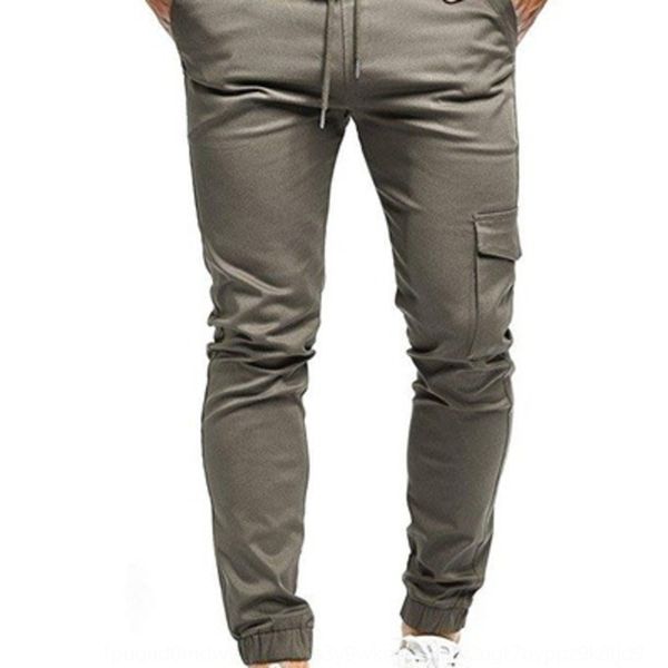 

2020 tight casual men's lace-up large size casual pants leggings long pants dl275 gzpig, Blue