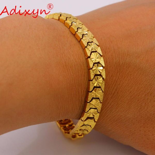 

adixyn gold color & copper dubai bangles hand chain jewelry gold bracelet for women/men african/ethiopian/arab gifs n050716, Black