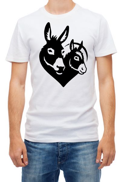 

love donkey colt short sleeve white t shirt men women tee shirt colorful o neck