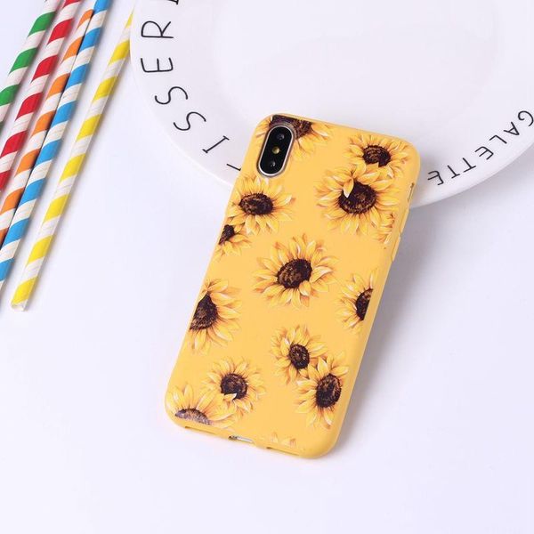 

sun flower cell phone case for iphone xs max xr xs tpu protective soft cover for iphone 6 7 8 6 7 8 plus