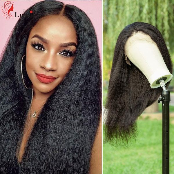 

lace wigs inky straight wig 4x4/13x4 front human hair for women pre plucked with baby brazilian remy italian yaki, Black;brown