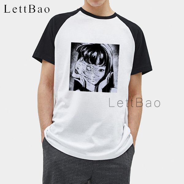 

унисекс junji ито футболка мужчины японского аниме манга япония weeaboo otaku horror футболка хлопка с коротким рукавом vintage tee shirt ho