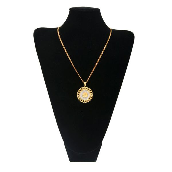 

fast selling europe and america hip hop necklace men's alloy round gold onion pendant cuba chain around the, Silver