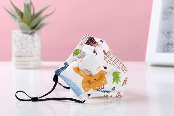 

masks face face cartoon mask kids with filter washable carbon filter breather valve pm2.5 dgv11