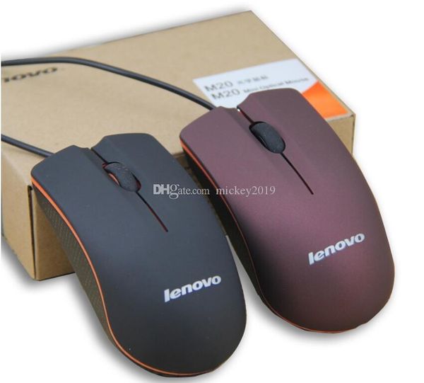 

lenovo m20 mini wired 3d optical usb gaming mouse mice for computer lapgame mouse with retail box ship