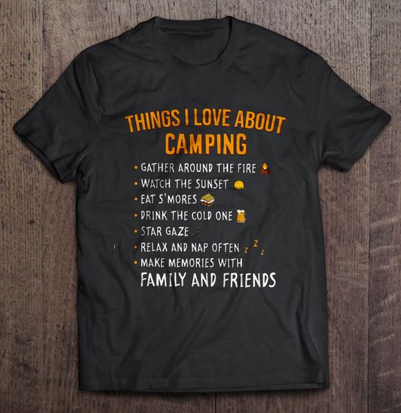 

men t shirt things i love about camping women t-shirt