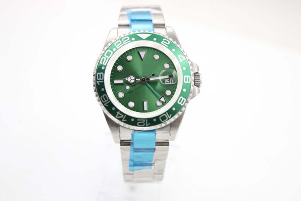 

man automatic mechanical 116520 watch green dial stainless steel green bezel 4-pin green fashion sports modern watch, Slivery;brown