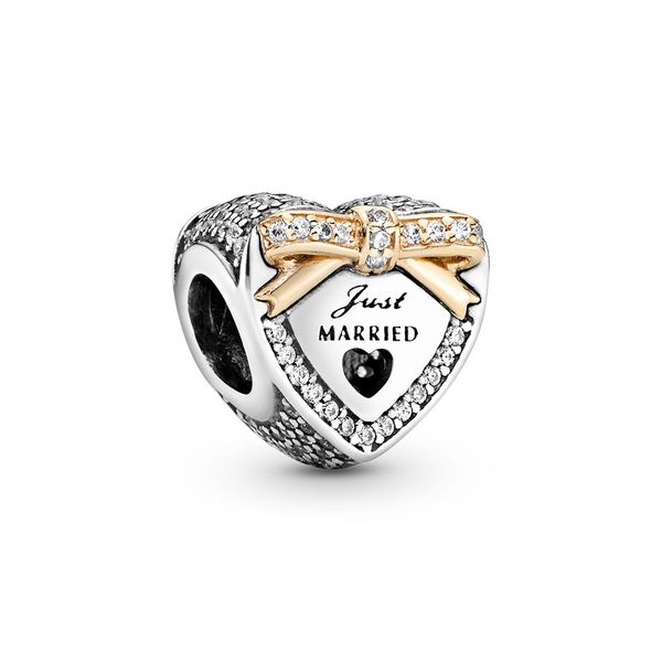 

authentic ale 925 sterling silver two-tone wedding day heart charms beads fit pandora style bracelets for diy fashion jewelry design making, Black