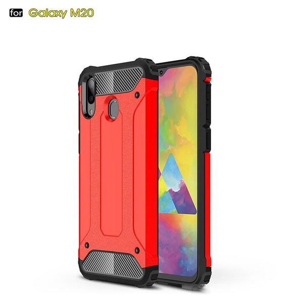 

heavy duty armor slim hard rubber cover silicone phone case for samsung m20 hybrid back cover