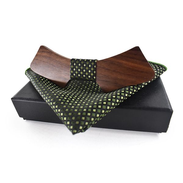 

neck ties drop 2021 solid wooden bowtie model men classic handmade wood bow tie set with kerchief box, Blue;purple