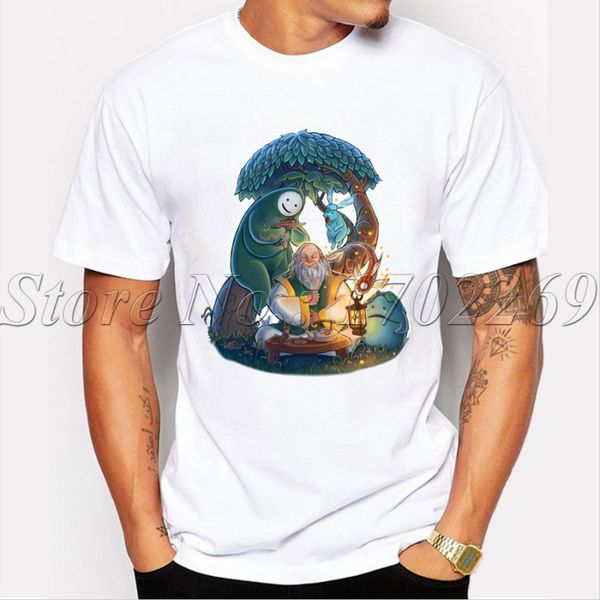 

new fashion men customized t-shirt iroh in the spirit world design male funny comics short sleeve casual tee