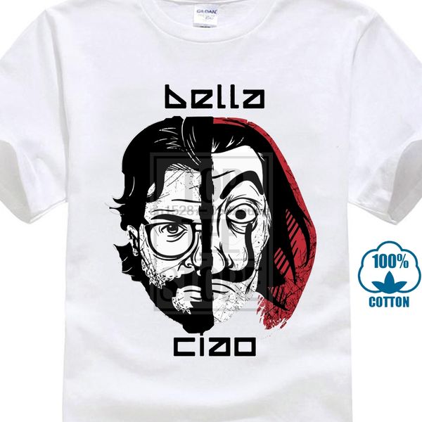 

la casa de papel money heist t shirt for men house of paper short sleeve cotton plus size custom team tee 4xl 5xl 6xl
