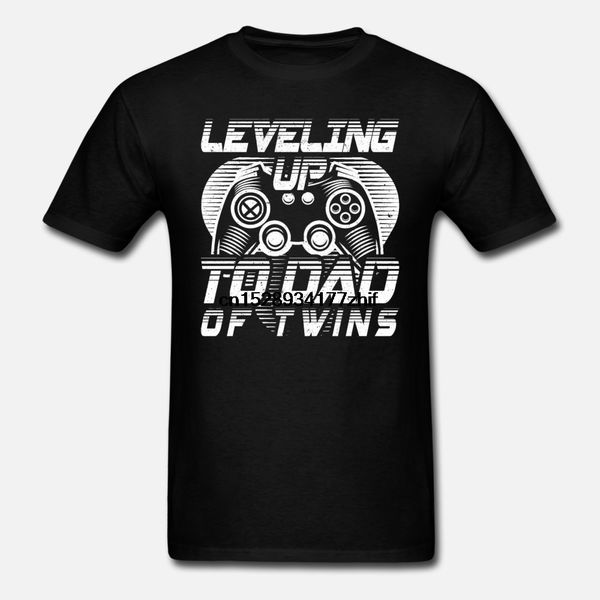 

men t shirt leveling up to dad of twins t-shirt twins dad tee tshirts women-tshirt
