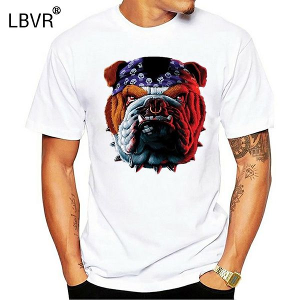 

bulldog american bully bull dog bite biker men's fashion t-shirt