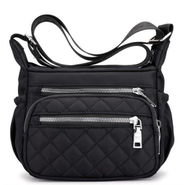 

women fashion solid color zipper waterproof nylon shoulder bag female crossbody bag ladies bolsa waterproof travel messenger
