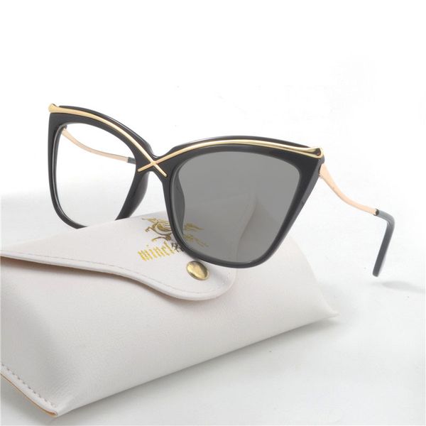 

2020 new fashion women transition sun pchromic progressive multi-focus reading glasses retro fashion cat reading glasses nx, White;black