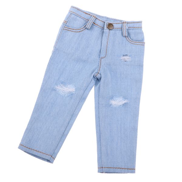 

повседневный doll рваные джинсы брюки брюки 1/6 bjd куклы outfit рдц синий