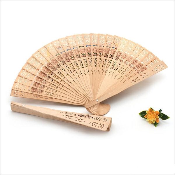

personalized sandalwood folding hand fans with organza bag wedding favours fan party giveaways in bulk