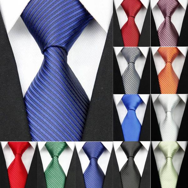 

2020 wide blue silk ties for men striped solid 4"/10cm men's neckties business wedding suit neck tie red black white gravatas m7, Blue;purple