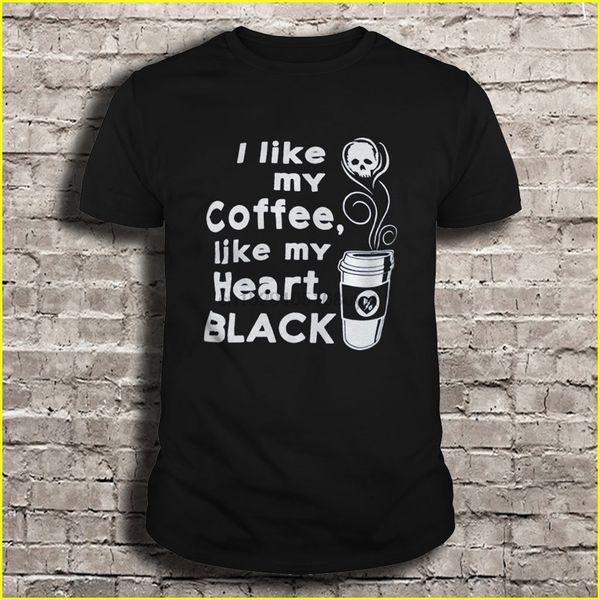 

men t shirt i like my coffee like my heart black women t-shirt