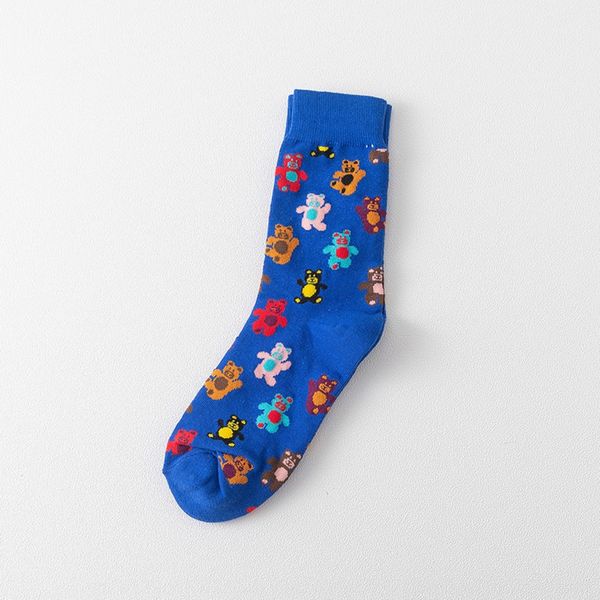 

новый медведь женских мороженое носки носки хлопок socksins стиль корейский мультфильм мороженое хлопковые чулки vs8th, Black